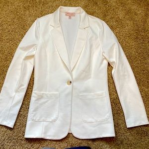 Philosophy white single button blazer size M